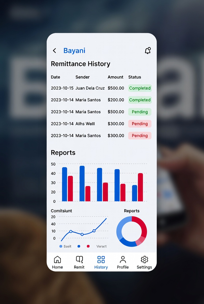Bayani remittance history and reports